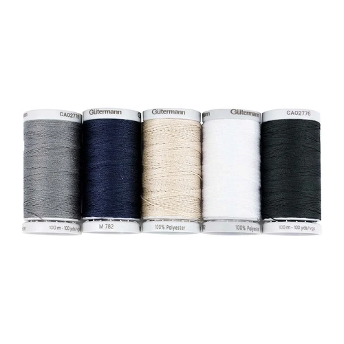 Gutermann Quilting Extra Strong Sewing Thread Set - 5 x 100m Reels - 731307 - COL 1