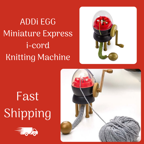 Addi Miniature Express Knitting Machine  i-cord, Egg Knittng Machine 6 Needle, German Made - MAA880