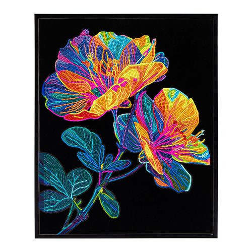 Diamond Dotz Kit Neon Flock 35.5cm x 45.7cm - Neon Floral