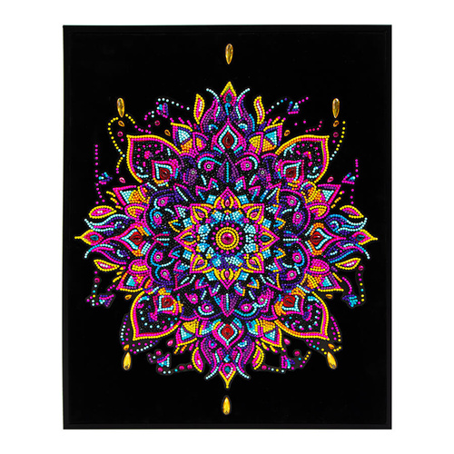 Diamond Dotz Kit Neon Flock 35.5cm x 45.7cm - Neon Mandala