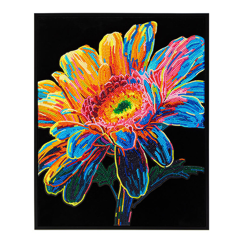 Diamond Dotz Kit Neon Flock 35.5cm x 45.7cm - Neon Gerbera