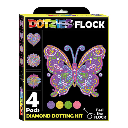 Diamond Dotz Neon Dotzies Flock 25.4cm x 20.32cm - Mandalas