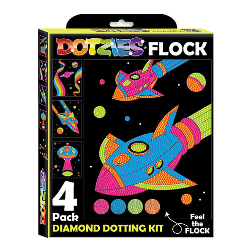 Diamond Dotz Neon Dotzies Flock 25.4cm x 20.32cm - Space