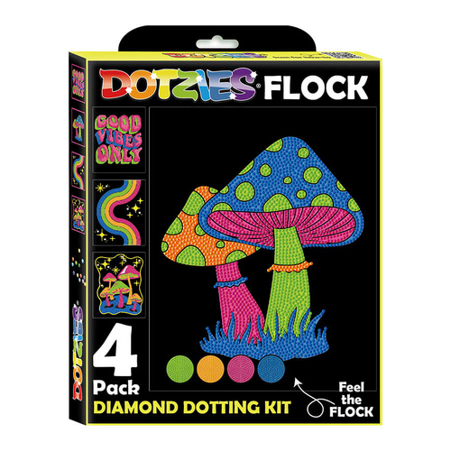 Diamond Dotz Neon Dotzies Flock 25.4cm x 20.32cm - Good Vibes