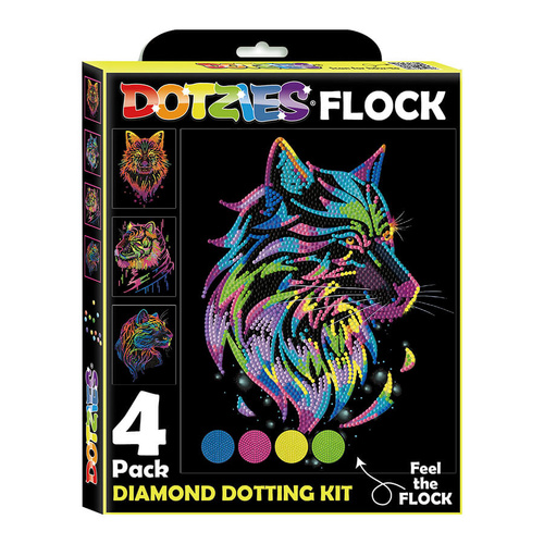 Diamond Dotz Neon Dotzies Flock 25.4cm x 20.32cm - Wild Neon