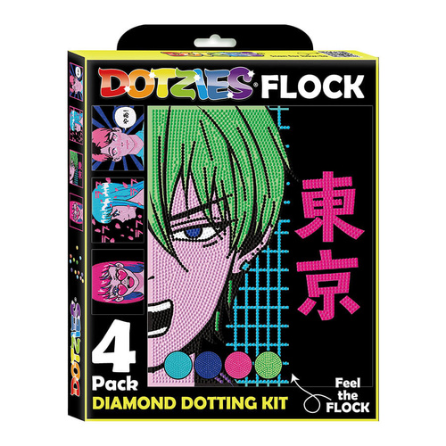 Diamond Dotz Neon Dotzies Flock 25.4cm x 20.32cm - Neon Anime
