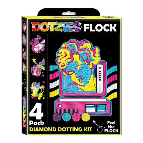 Diamond Dotz Neon Dotzies Flock 25.4cm x 20.32cm - Retro Classic