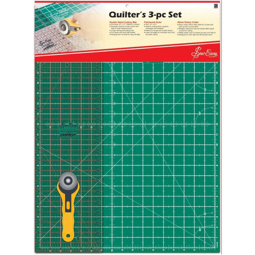 Sew Easy Large A2 Quilter Set Mat & Cutter Set Hangsell ER4104 - Green