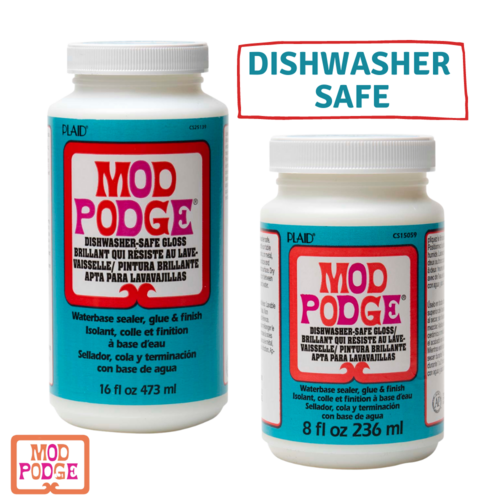 Mod Podge - Waterbased Glue, Sealer & Finish - Dishwasher Safe (Choose Your Size)