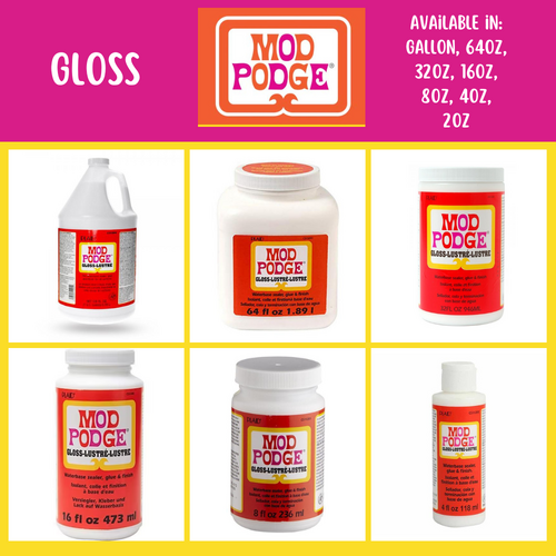 Mod Podge - Waterbased Glue, Sealer & Finish - Gloss (Choose Your Size)
