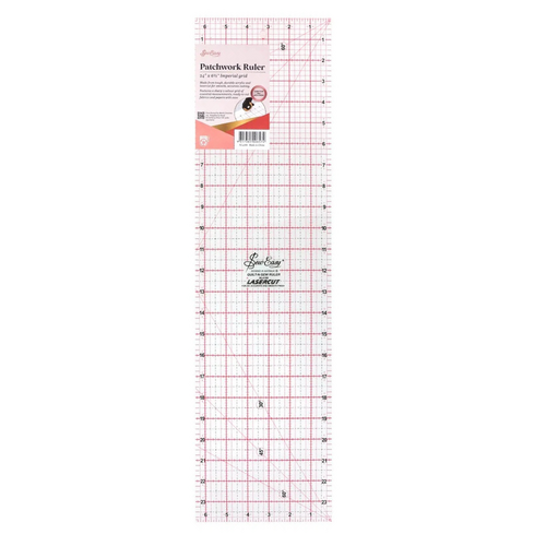 Sew Easy Quilters Ruler - Patchwork Ruler 24"in x 6.5"in Imperial and Metric - NL4188