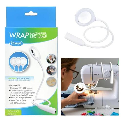 Triumph Wrap LED Magnifying Lamp X3 Rechargeable Arts Craft Hobby Light White - OD005.W