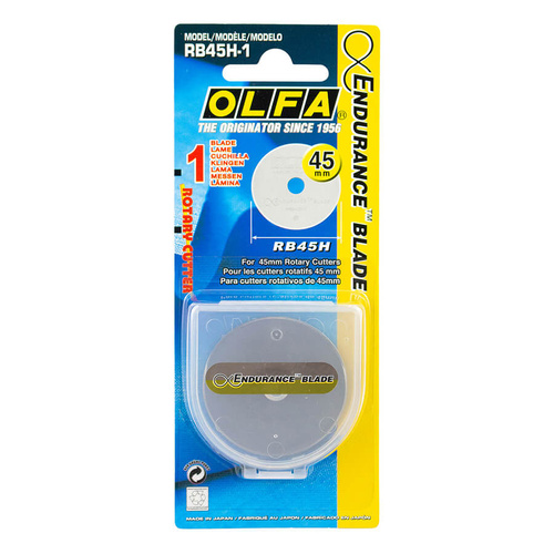 Olfa 45mm Rotary Cutter Replacement Endurance Blade, Model RB45H-1 - OL4174