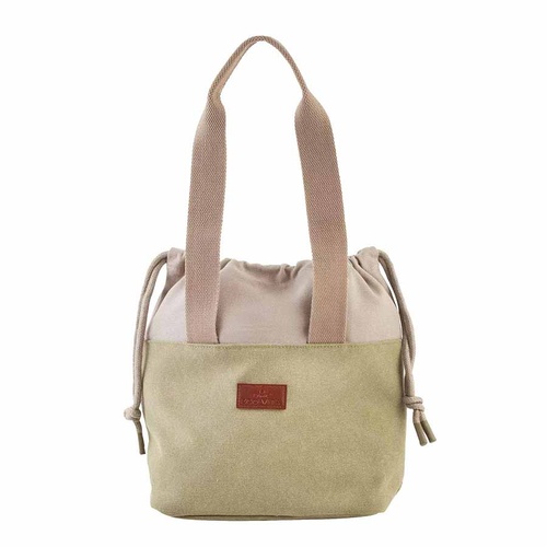 Eco Vita Knitting & Crochet Storage Outdoor Bag With Drawstring Closure "DMC"  | 28 x 24 x 14cm | U2123 - KHAKI