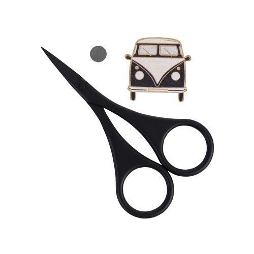 Needle Minder And Scissor Set Stainless Steel | Black Noir | 3mm | U2362-NOIR