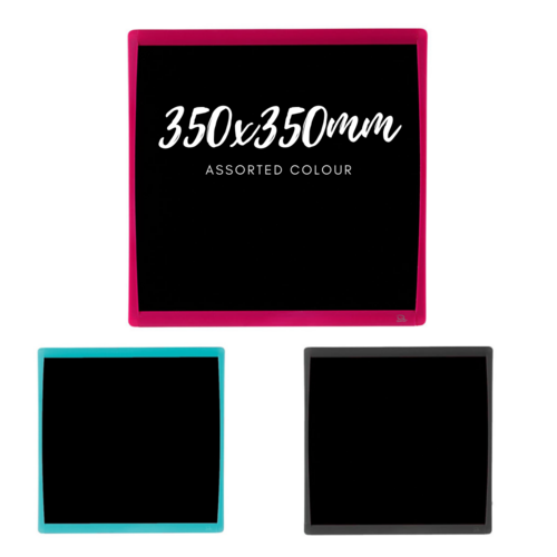 Quartet Chalk Board BlackBoard Basics 350x350mm - Available In PINK-BLACK-BLUE