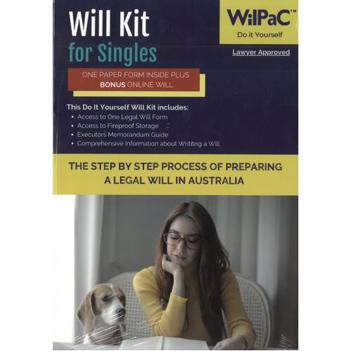 Wilpac Will Legal Kit for Singles Do It Yourself With Instructions Included