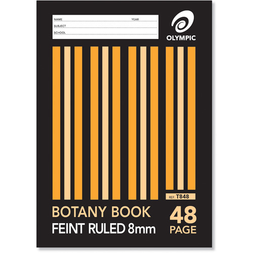 Olympic Botany Book A4 8mm Ruled 48 Pages - 20 Pack