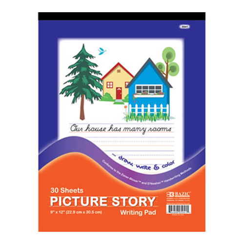 Bazic Picture Story Writing Pad 30 Sheets