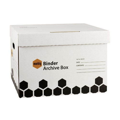 Marbig Archive Box Binder With Attached Lid 5 Pack - 800500