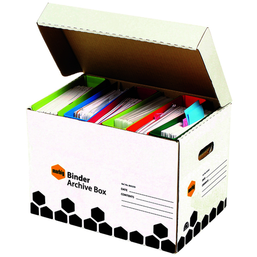 Marbig Archive Box Binder With Attached Lid Retail 5 Pack - 800500R