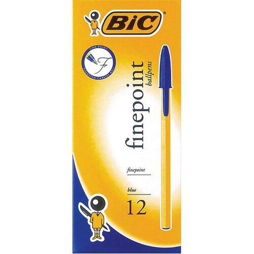 BIC Classic Ballpoint Pen Fine 0.7mm BLUE 951997 - 12 Pack