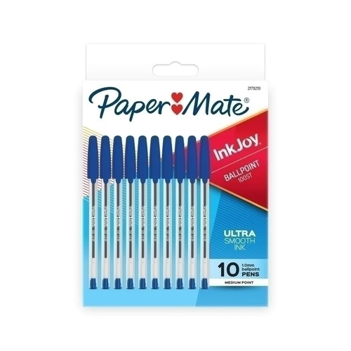 PaperMate InkJoy Medium 1.0mm Ballpoint Pens BLUE 2179219 -10 Pack