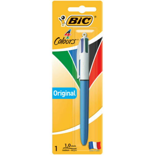 BIC 4 Colour Medium Retractable Pen 1.0mm