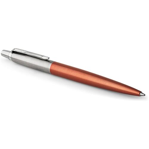 Parker Jotter Chelsea Ballpoint Pen Orange Chrome Trim 1953242 - Blue Ink