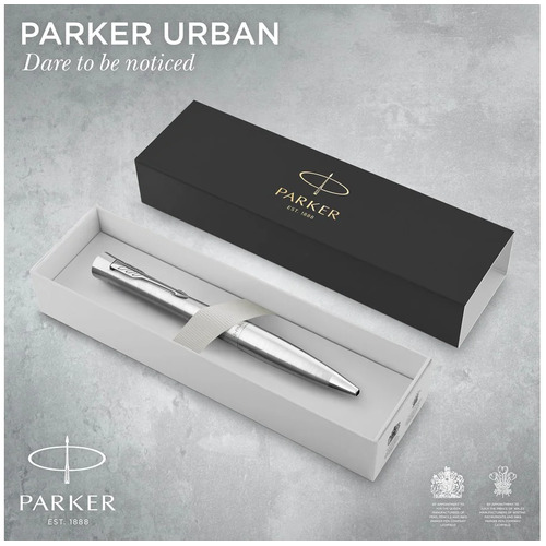 Parker Urban Twist Stainless Steel Chrome Trim Ballpoint Pen Metro Metallic  - 2143641