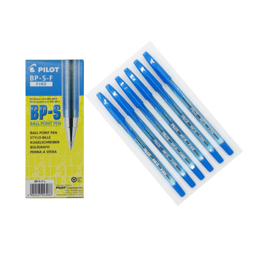 12 X Pilot BPS Fine Ballpoint Pen Blue 
