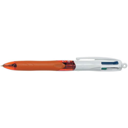 BIC 4 Colour Grip Ballpoint Pen Fine 0.7mm 954301 - 10 Pack