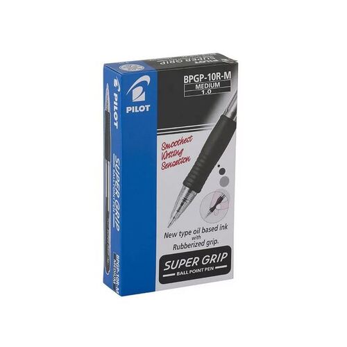 Pilot BPGP Retractable Ballpoint Pen 1.0mm Black - 12 Pack