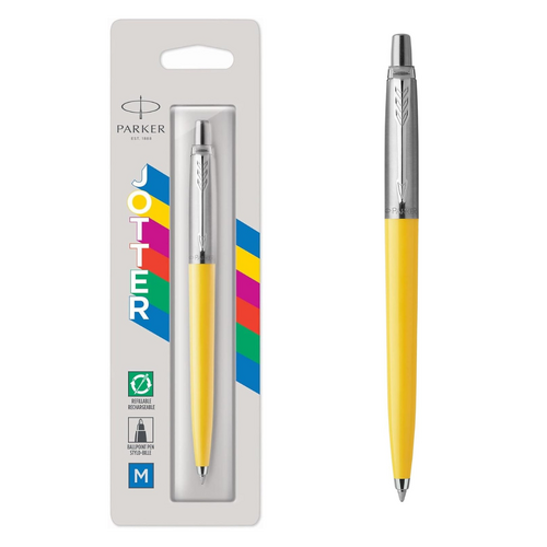 Parker Jotter Originals Ballpoint Pen Medium Yellow 2076056 - Blue Ink