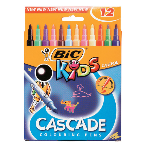 Bic Kids Cascade Markers Assorted Colours - 12 Pack