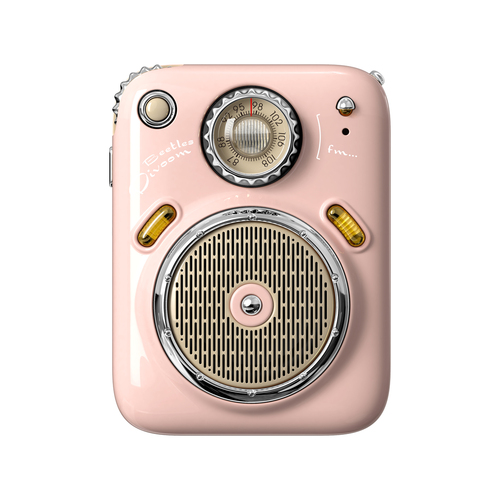Divoom Bluetooth Speaker + FM Radio, TF Card Supported Portable 5 Hr Battery Life - PINK