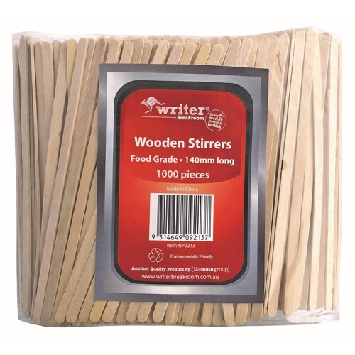 Wooden Stirrers Writer 140mm - Pack 1000
