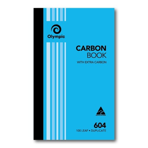 Olympic 604 Carbon Book 200 X 125mm Duplicate 100 Pages