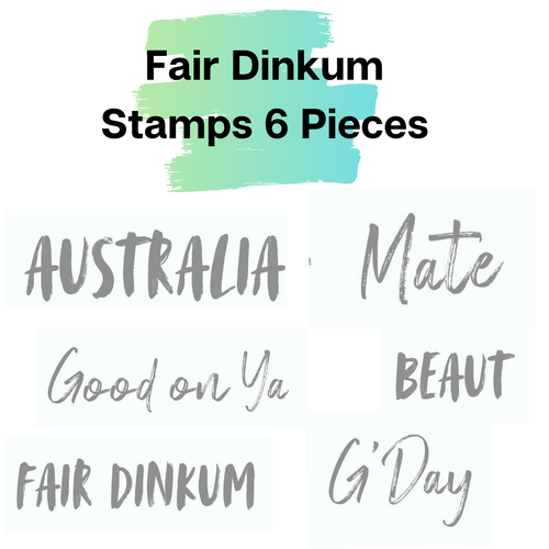 Couture Creations Mini Stamps Sweeping Plains Fair Dinkum Sentiment