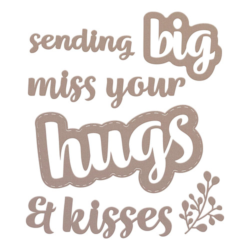 Couture Creations Cutting Die - Homely Florals - Hugs Sentiment Set 8 Piece - CO728664