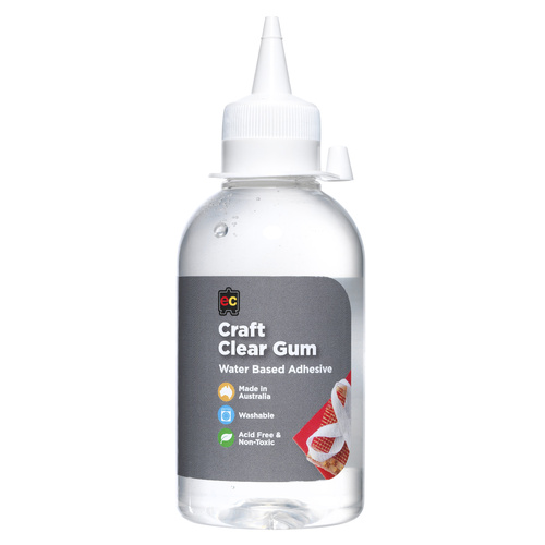 EC Craft Clear Gum Glue Water Based 250ml  - Acid free + Non Toxic