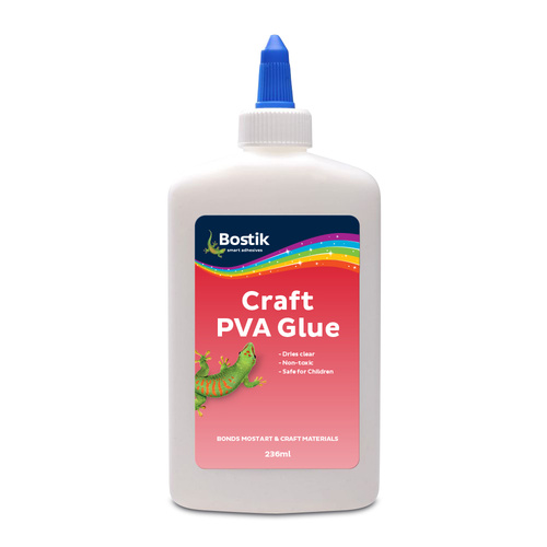 Bostik Kids PVA Water Based Glue Dries Clear  236ml - 1 Pack
