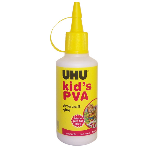 UHU Craft Glue PVA Kids Washable  Acid Free + Non Toxic 125ml 