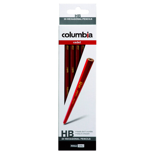 20 x HB Columbia Cadet Hexagonal Lead Pencils Value Pack - 61500HHB