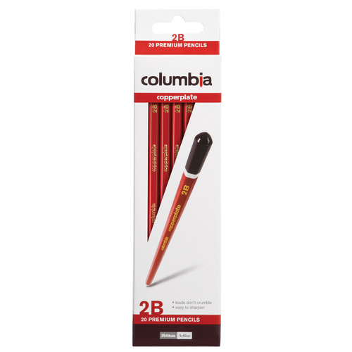 20 x 2B Columbia Copperplate Hexagonal Lead Pencils Premium Quality