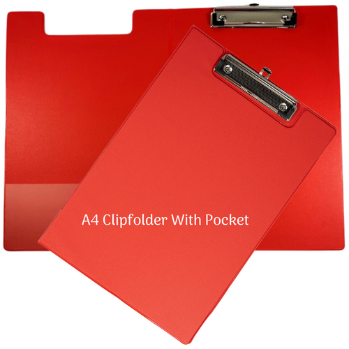 Clipfolder A4 With Pocket 71390 - Red