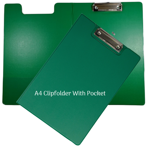 Clipfolder A4 With Pocket 82457 - Green