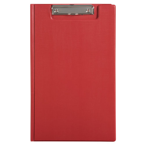 Marbig Foolscap Clipboard PVC Durable With Metal Clip - RED