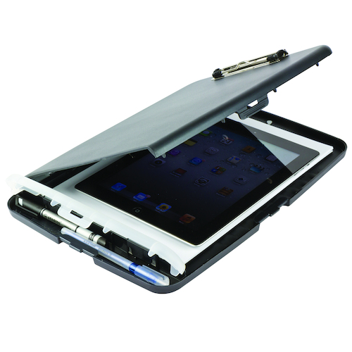 Combination Clipboards Portable Everyday With Storage Compartments Fits Tablet Inside  - Black