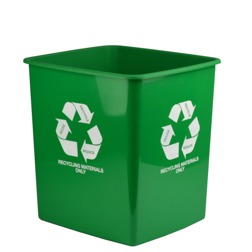 Italplast Recycle Bin 15 Litre Recycling Only Bin (GECA Approved) I 80RCG - GREEN
